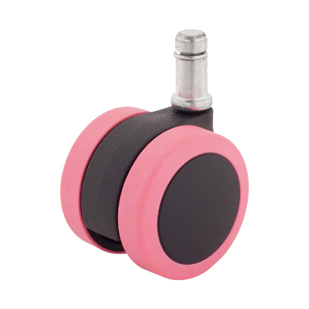 Multicolored Caster Wheel in Black and Pink