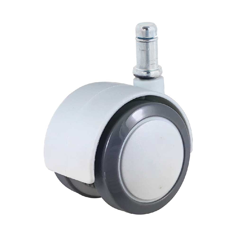 50mm caster wheel with a sleek gray finish, designed for moderate load furniture.