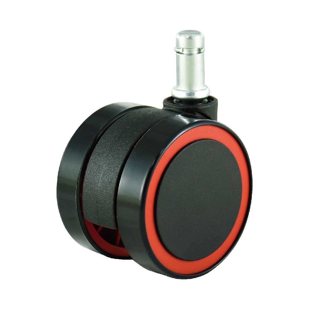 60mm caster wheel with a red accent, offering enhanced style for gaming chairs.