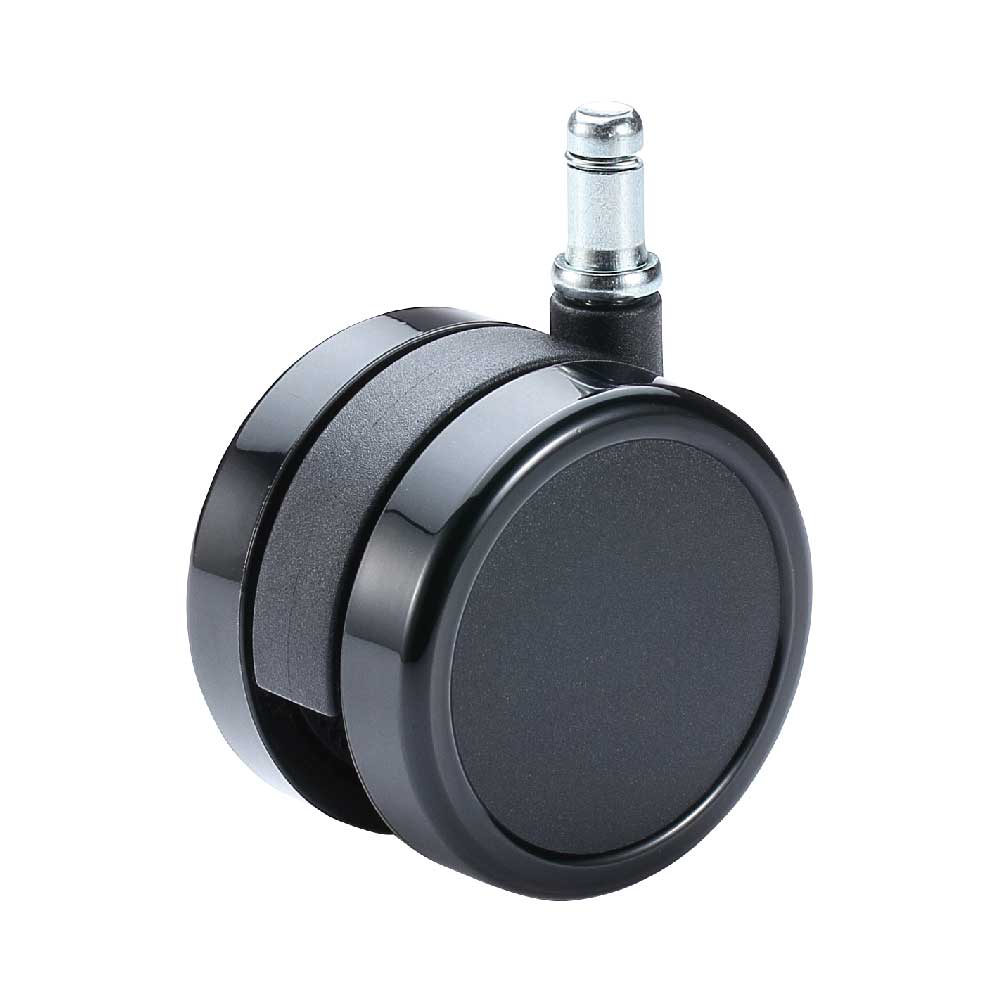 75mm caster wheel in black, designed for heavy-duty office or industrial use.