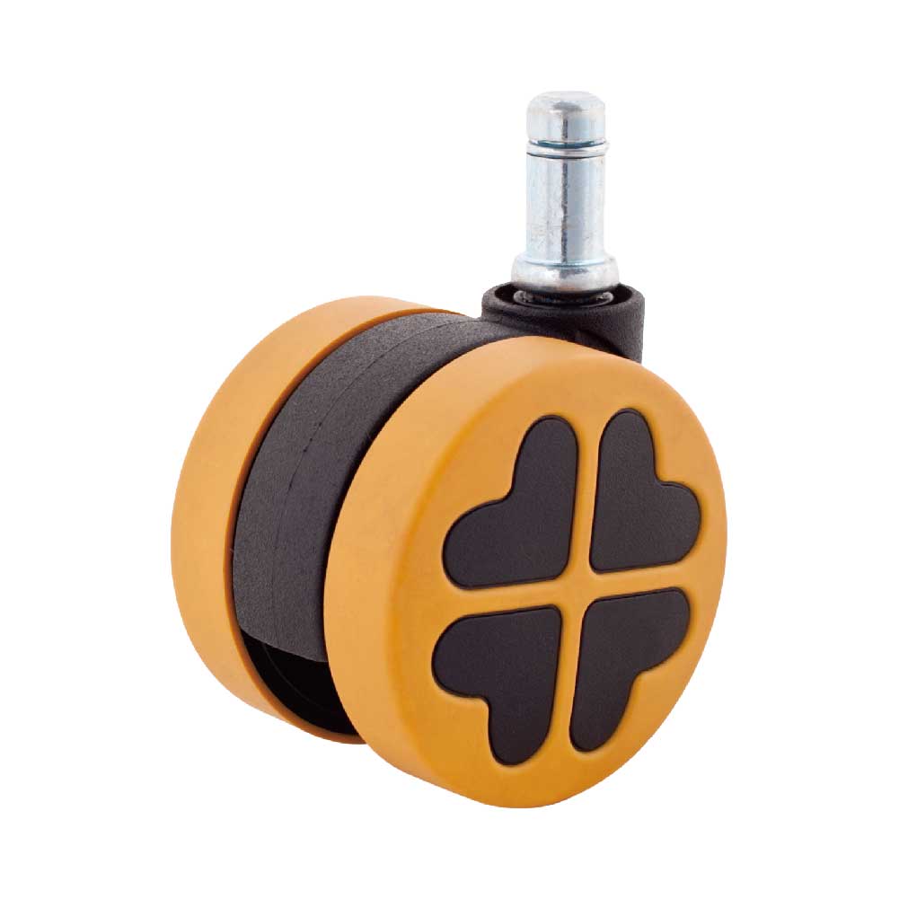 Orange Gaming Chair Wheel for enhanced movement and floor protection.