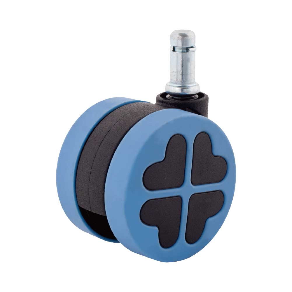 Blue Gaming Chair Wheel offering smooth and quiet mobility.