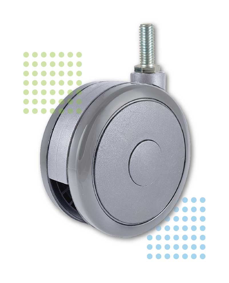 Gray 100mm Furniture PU Caster Wheel