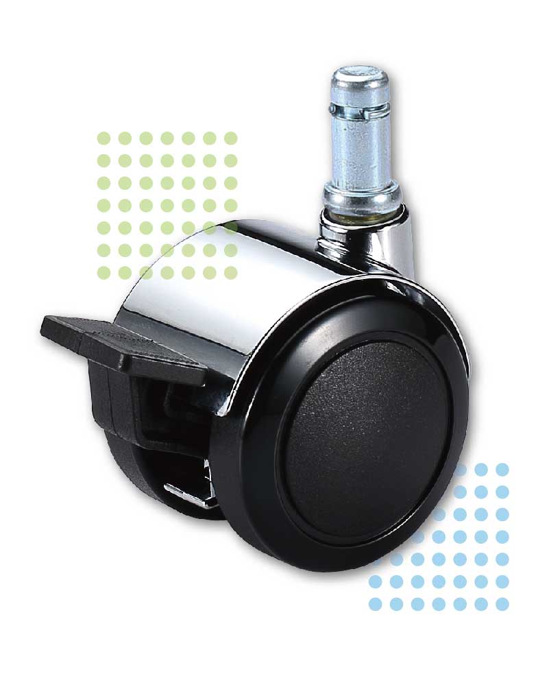 50mm Black Nylon Locking Caster with brake