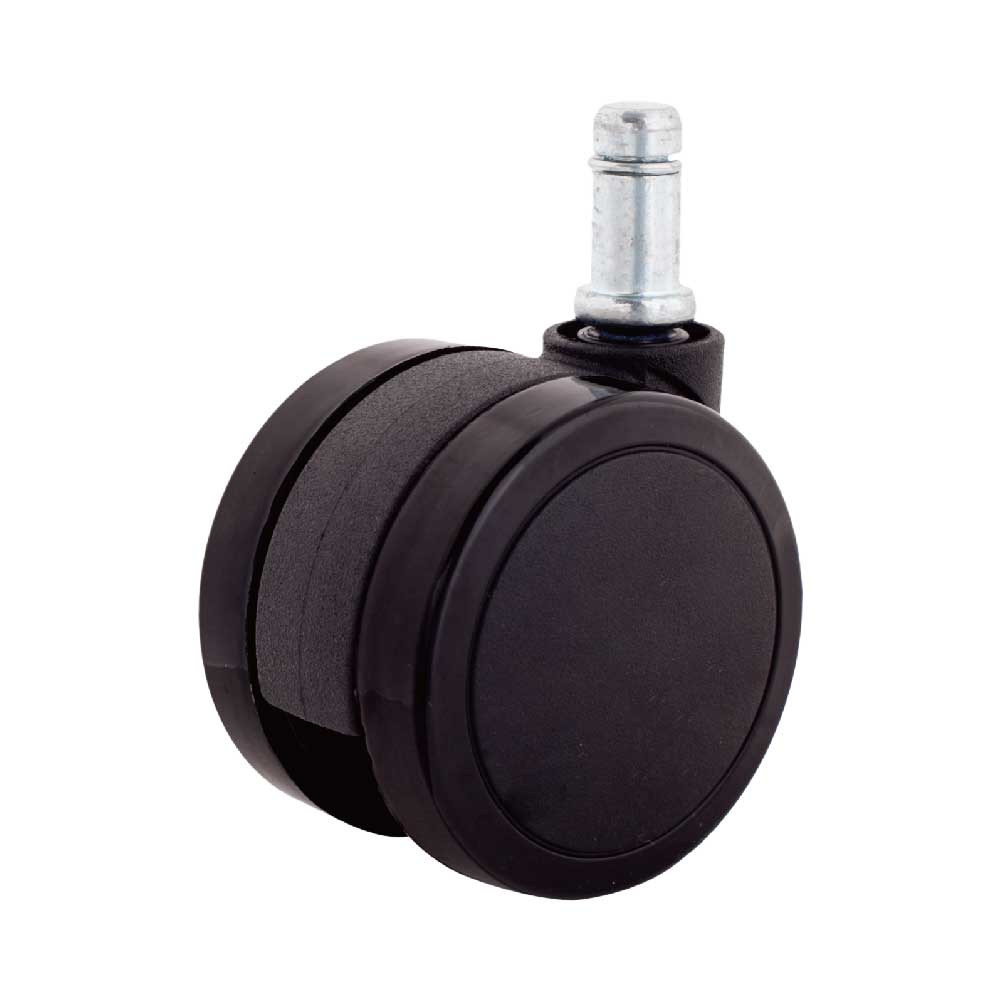 60mm Black Brake-Loaded Caster with Compression Brake (Model 5007-14-SB)