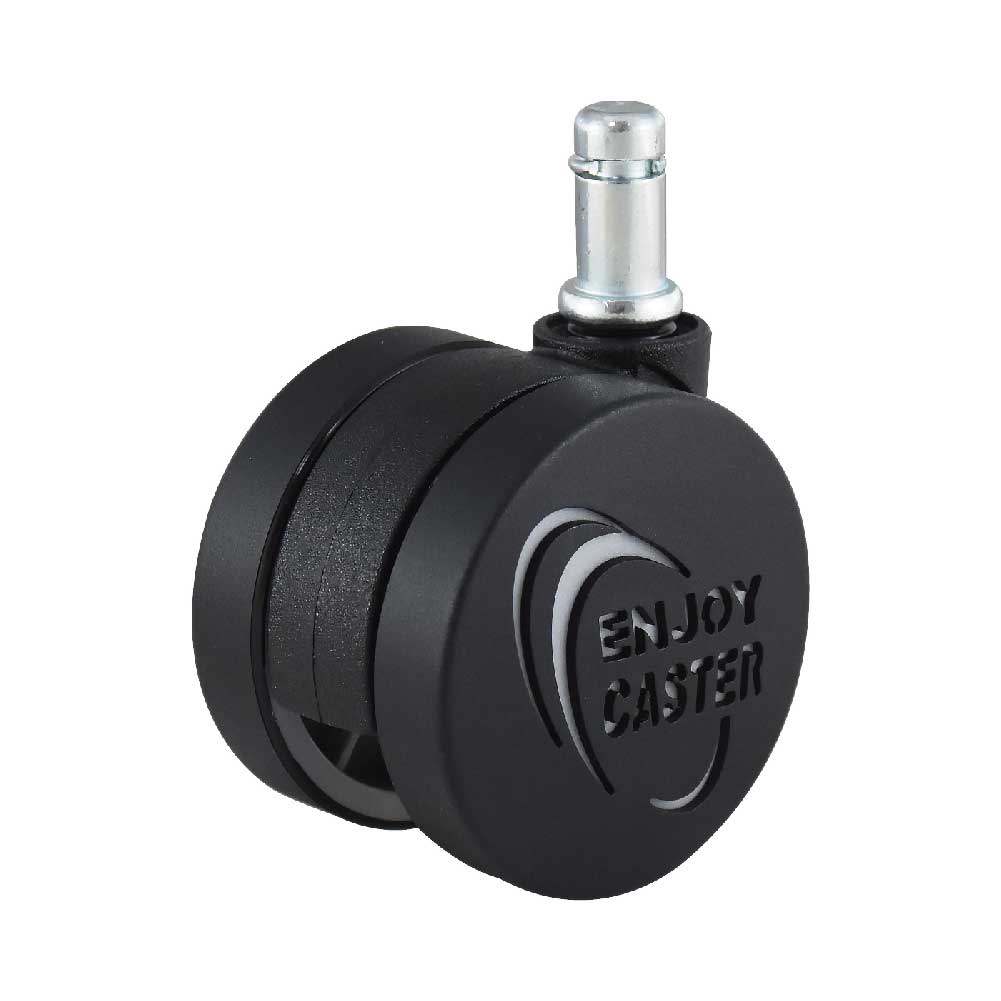 Logo Caster Wheel with Custom Branding and Black Finish