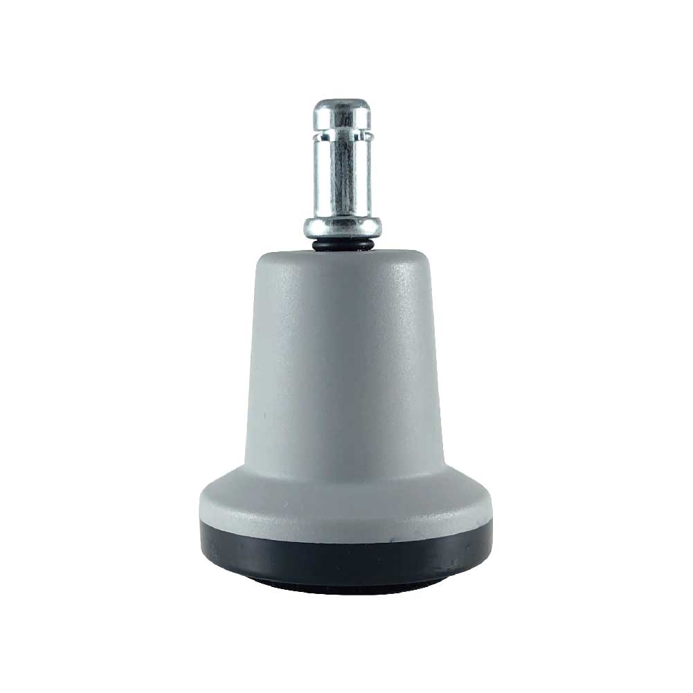 High 63 mm gray Bell Glide GL-336356 for carpeted and soft floors, designed to provide stable support on soft surfaces."