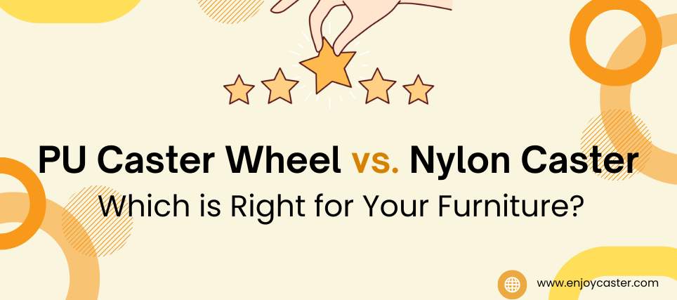 PU caster wheel ideal for hardwood floors without scratches