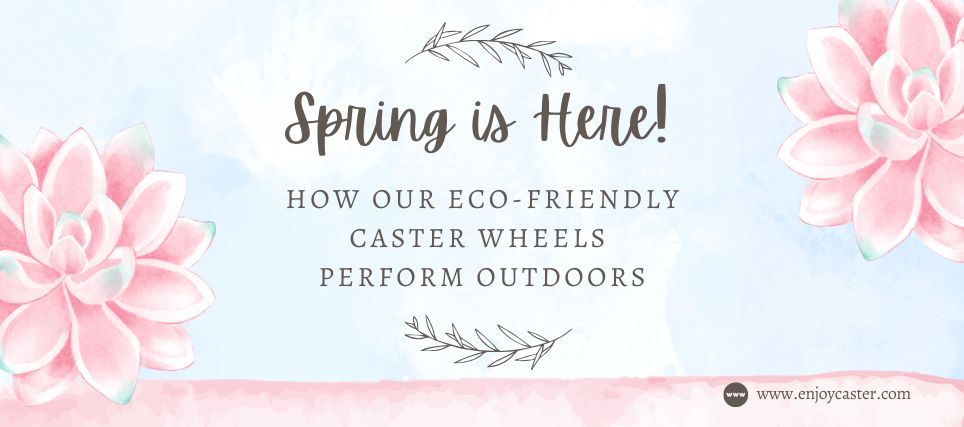 Eco-friendly caster wheels for outdoor patio furniture, designed to resist UV rays and moisture.