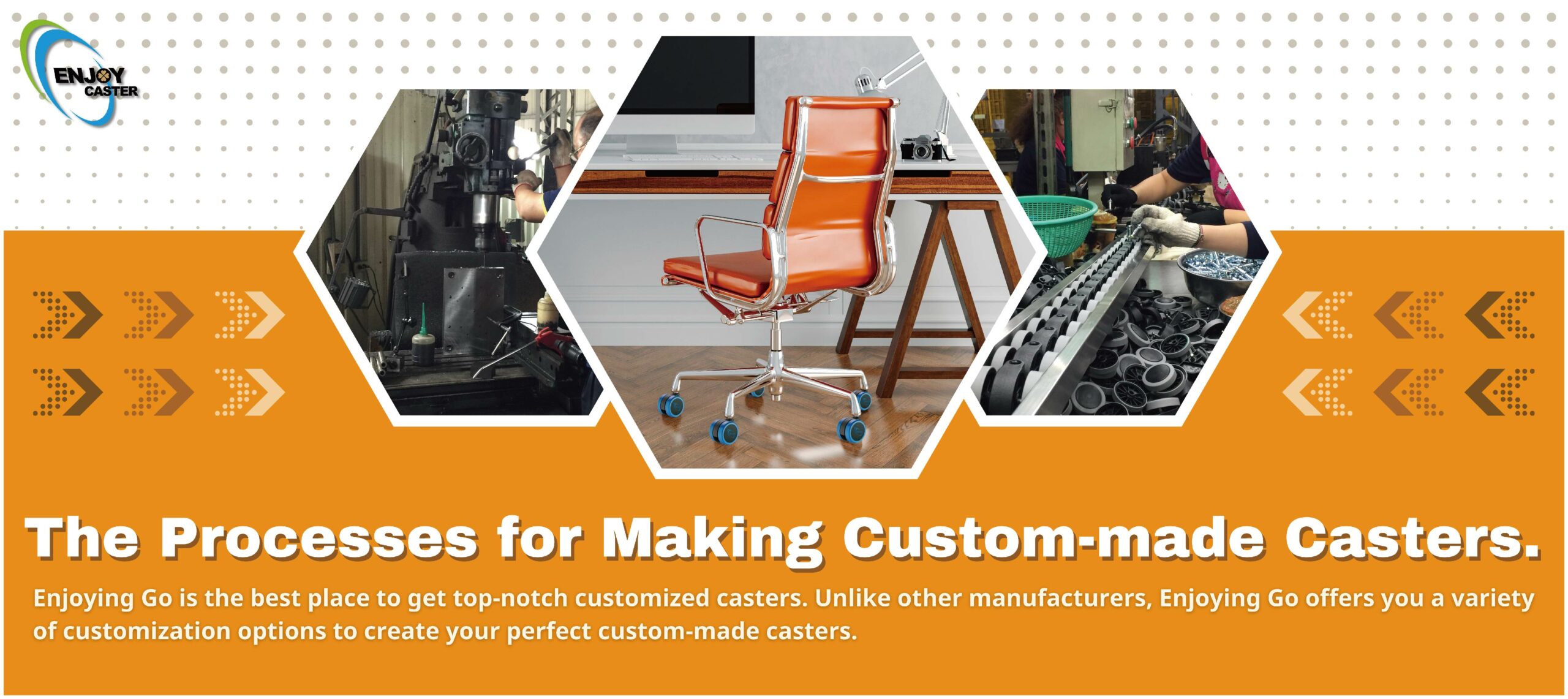 What are the processes for making custom-made casters?